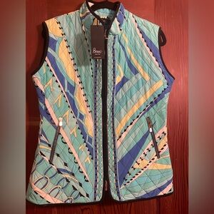 Averardo Bessi Pucci-print quilted silk vest NWT
